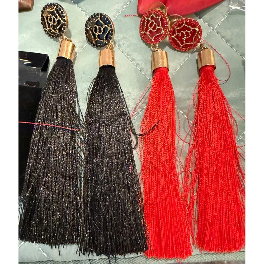 Dolphin‎ Ore & Mixed Statement Earring Lot Wood Geometric Tassel Boho 11 Pairs